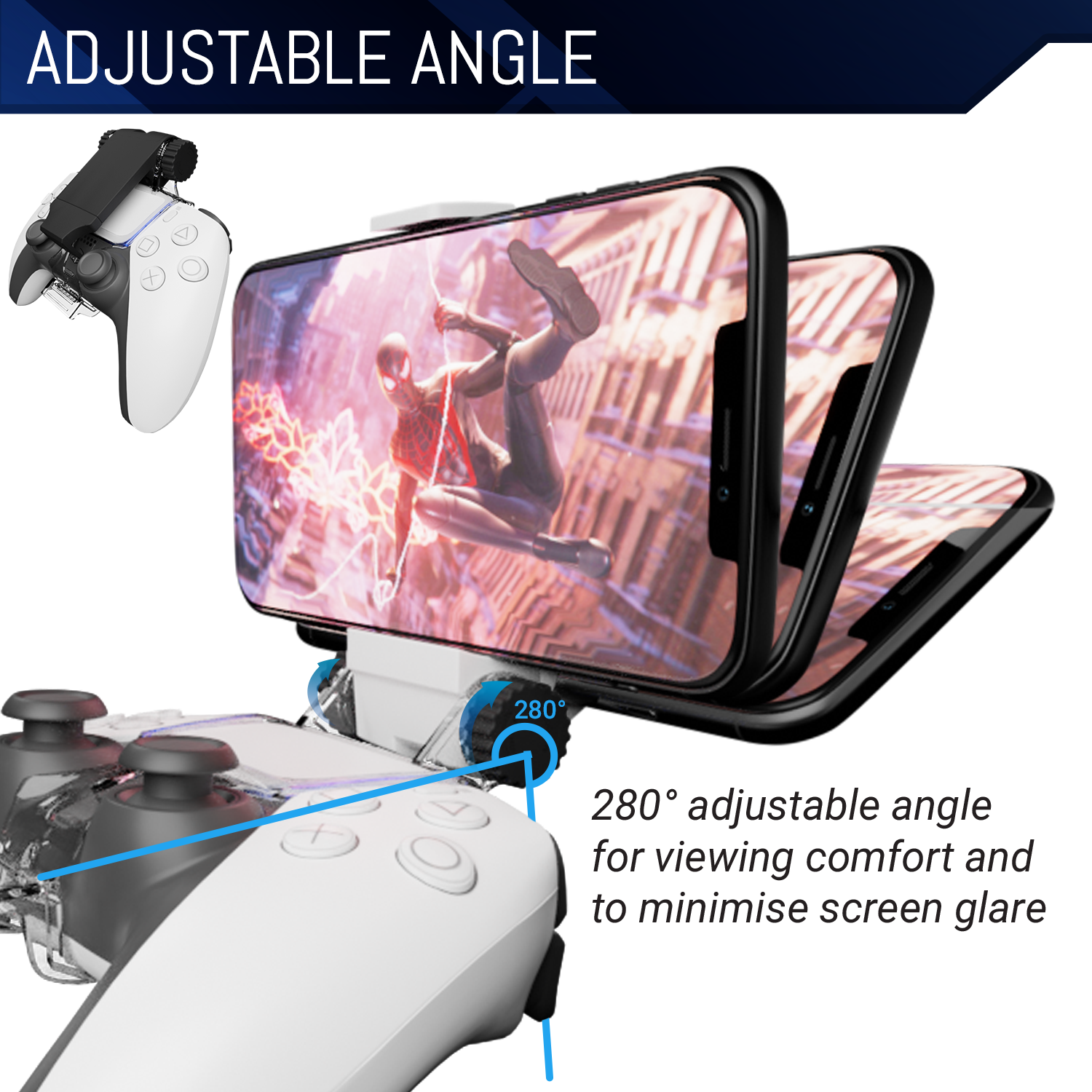 GameGrip5+ Clip Per Controller PS5 DualSense - Supporto Per Smartphone IPhone/Android Da 4 A 6,5 Pollici - Foto 6