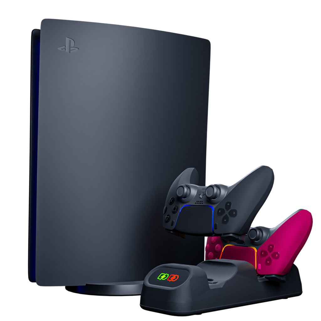 Orzly Duocharger per PS5- Caricatore Controller Compatibile con:  Playstation 5, Xbox Serie X  S Stadia e Nintendo Switch - USB-C Base di  Ricarica - Edizione Pearl White [Bianca] : : Videogiochi