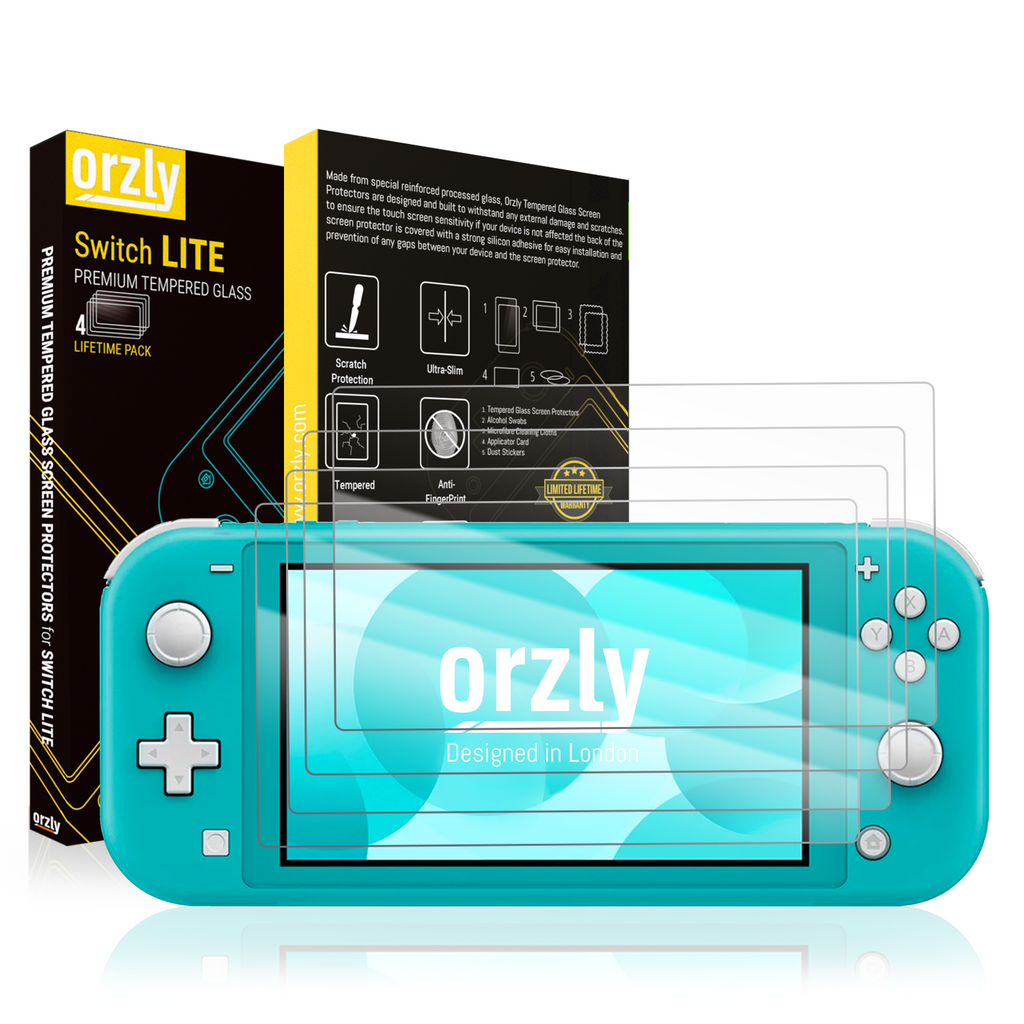 Nintendo Switch Lite Tempered Glass Screen Protector - Orzly