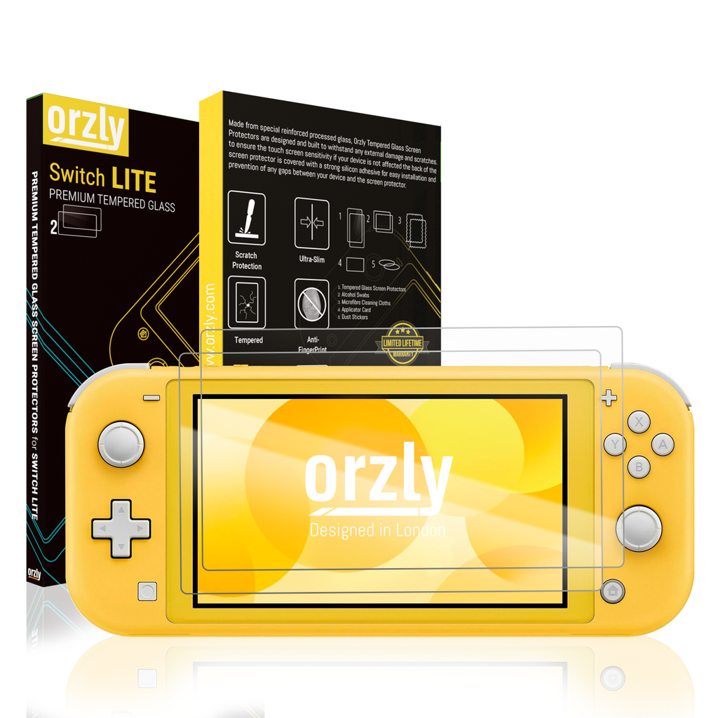 Nintendo Switch Lite Tempered Glass Screen Protector - Orzly