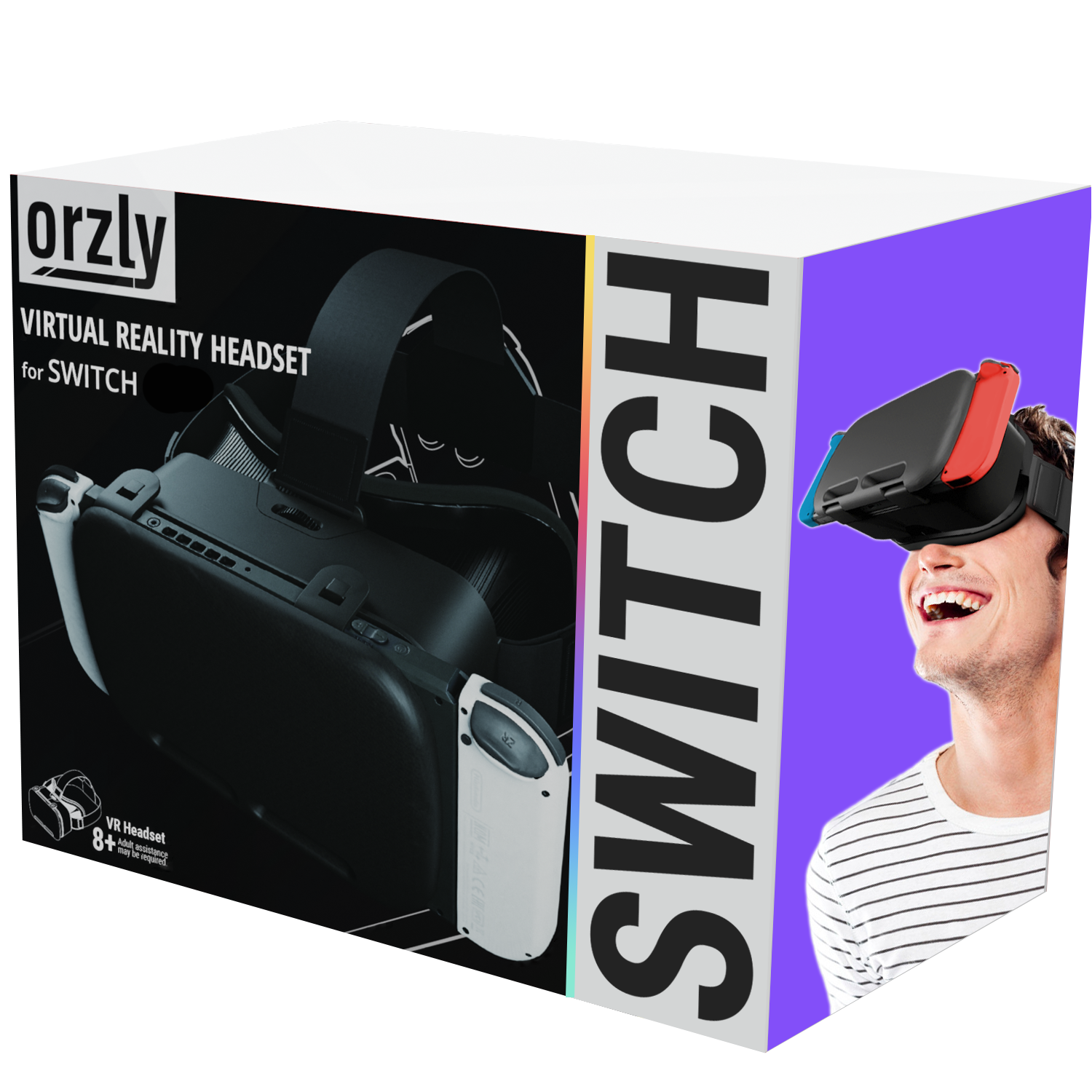 Orzly VR Headset designed for Nintendo Switch & Switch oled console with adjustable Lens for a virtual reality gaming experience and for Labo VR - Gift boxed Edition - Orzly