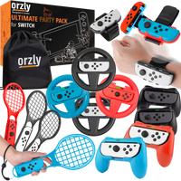  Orzly Accessories Kit Bundle Compatible with Nintendo Switch  OLED Console (NOT 2017 Edition Compatible) Ultimate Geek Pack with Case and  Screen Protector and Much More - Ice White Gift Boxed 