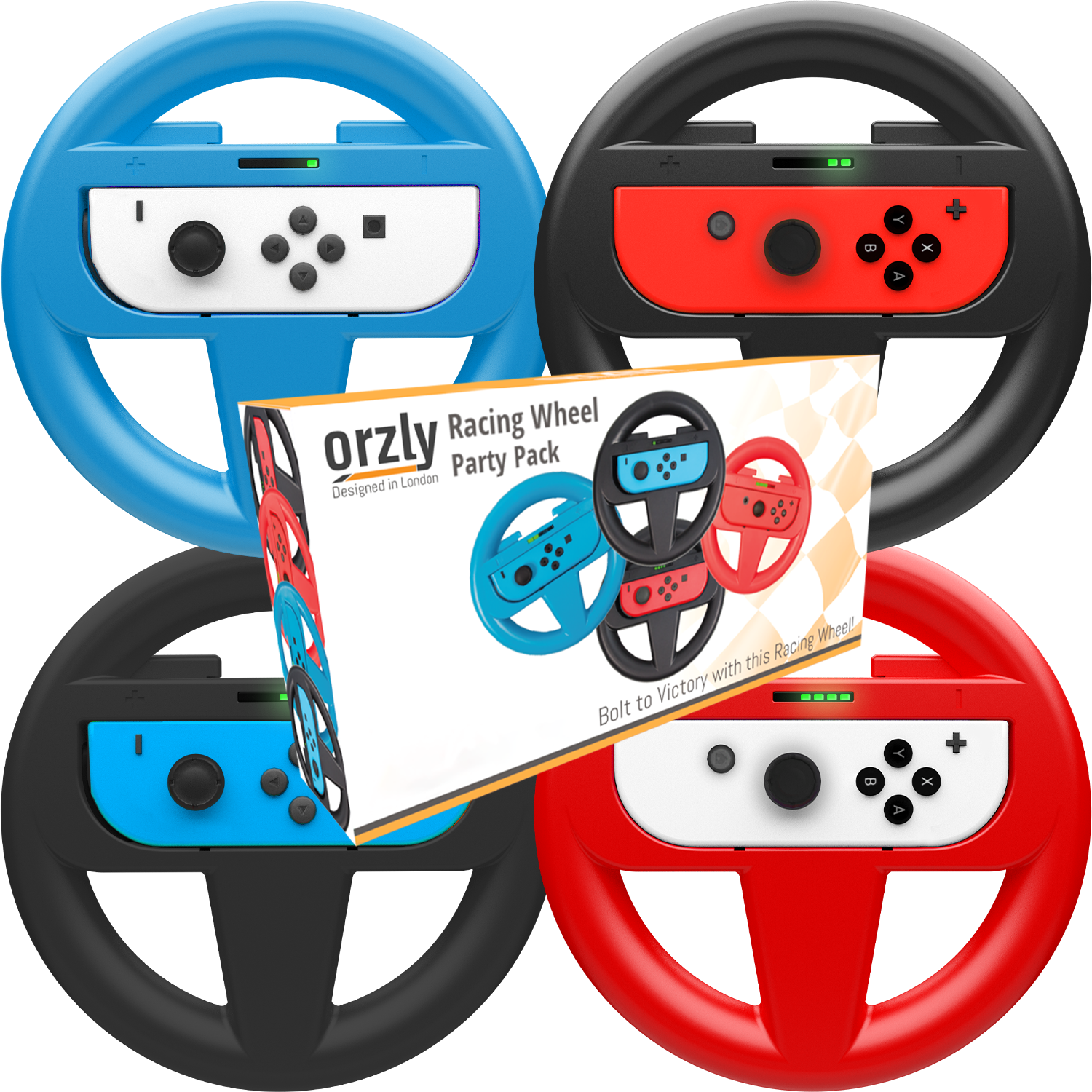 JoyCon Racing Wheels for Nintendo Switch - Orzly