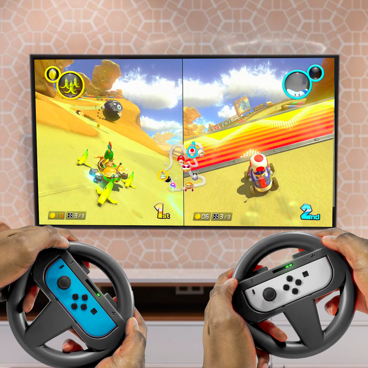 JoyCon Racing Wheels for Nintendo Switch - Orzly