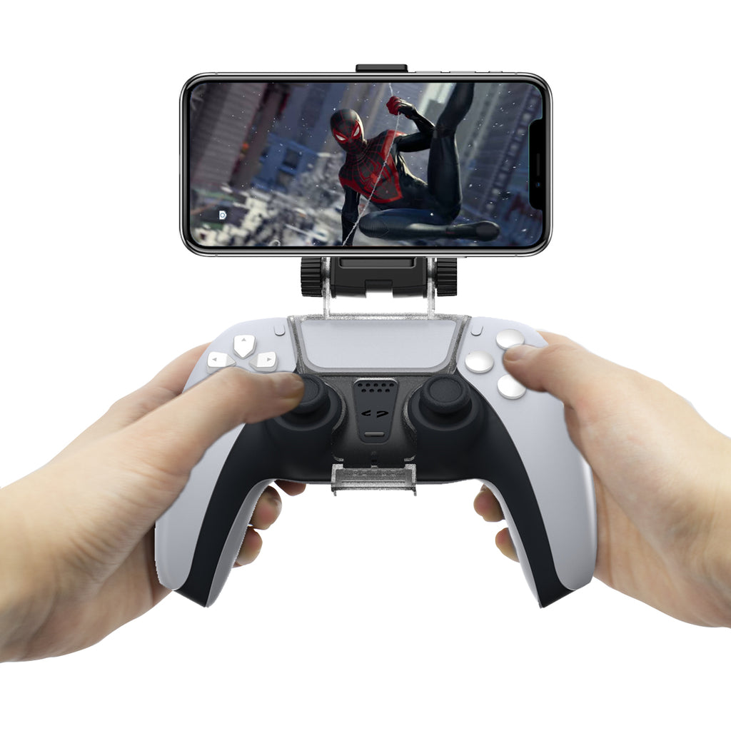  Orzly Clip para juegos móviles para controlador PS5, soporte  para teléfono DualSense, soporte ajustable para teléfono, compatible con  controlador PlayStation 5 Dualsense : Videojuegos