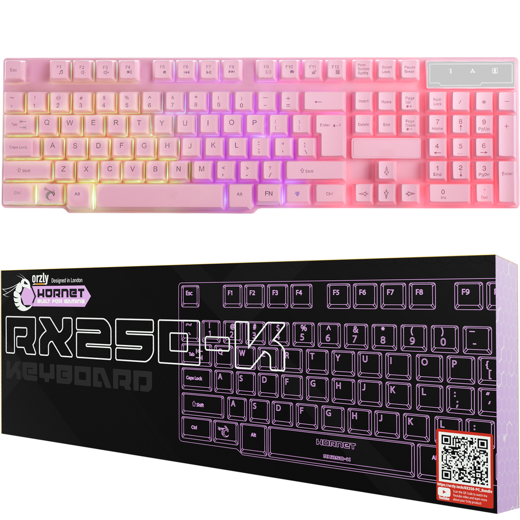 RX250 K Gaming Keyboard Pink Orzly