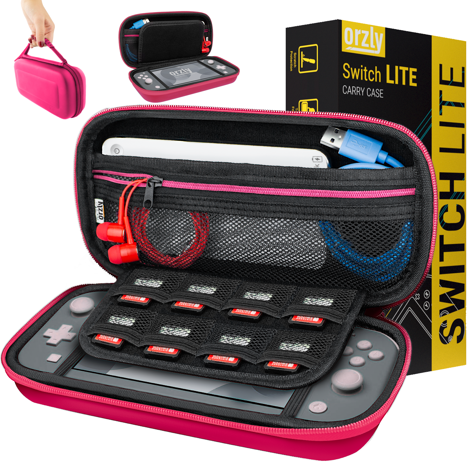 Carry Case for Nintendo Switch Lite - Orzly