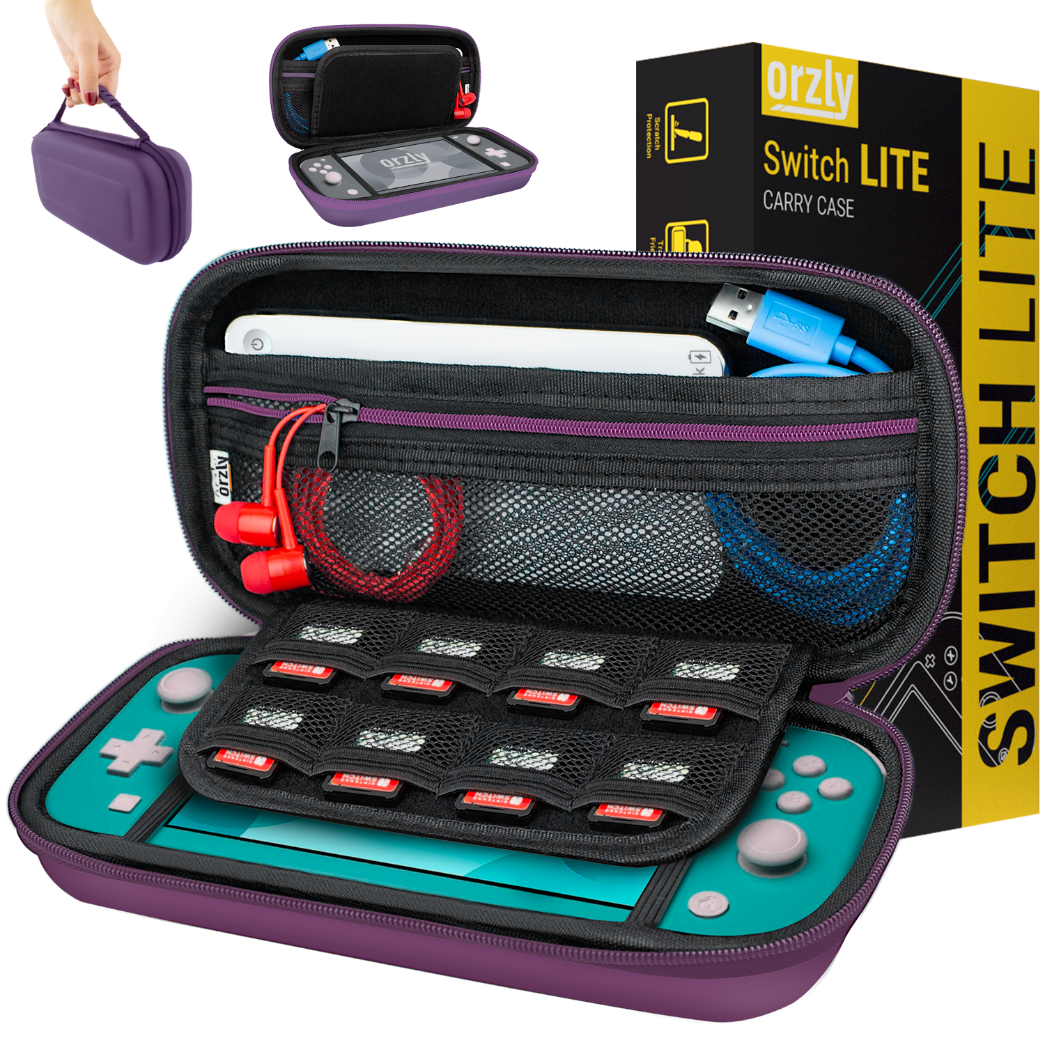 Carry Case for Nintendo Switch Lite - Orzly