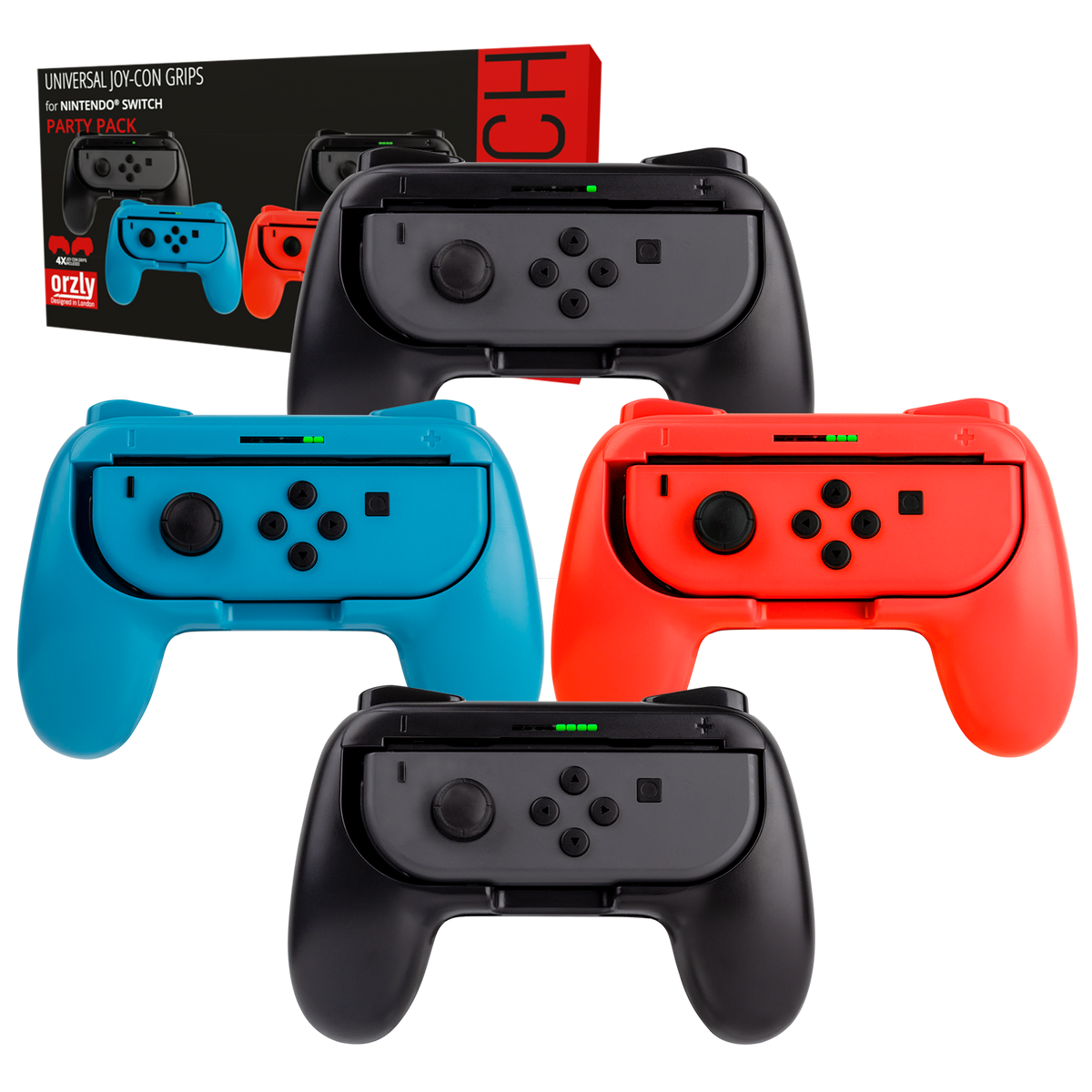 JoyCon Grips Quad Pack for Nintendo Switch OLED