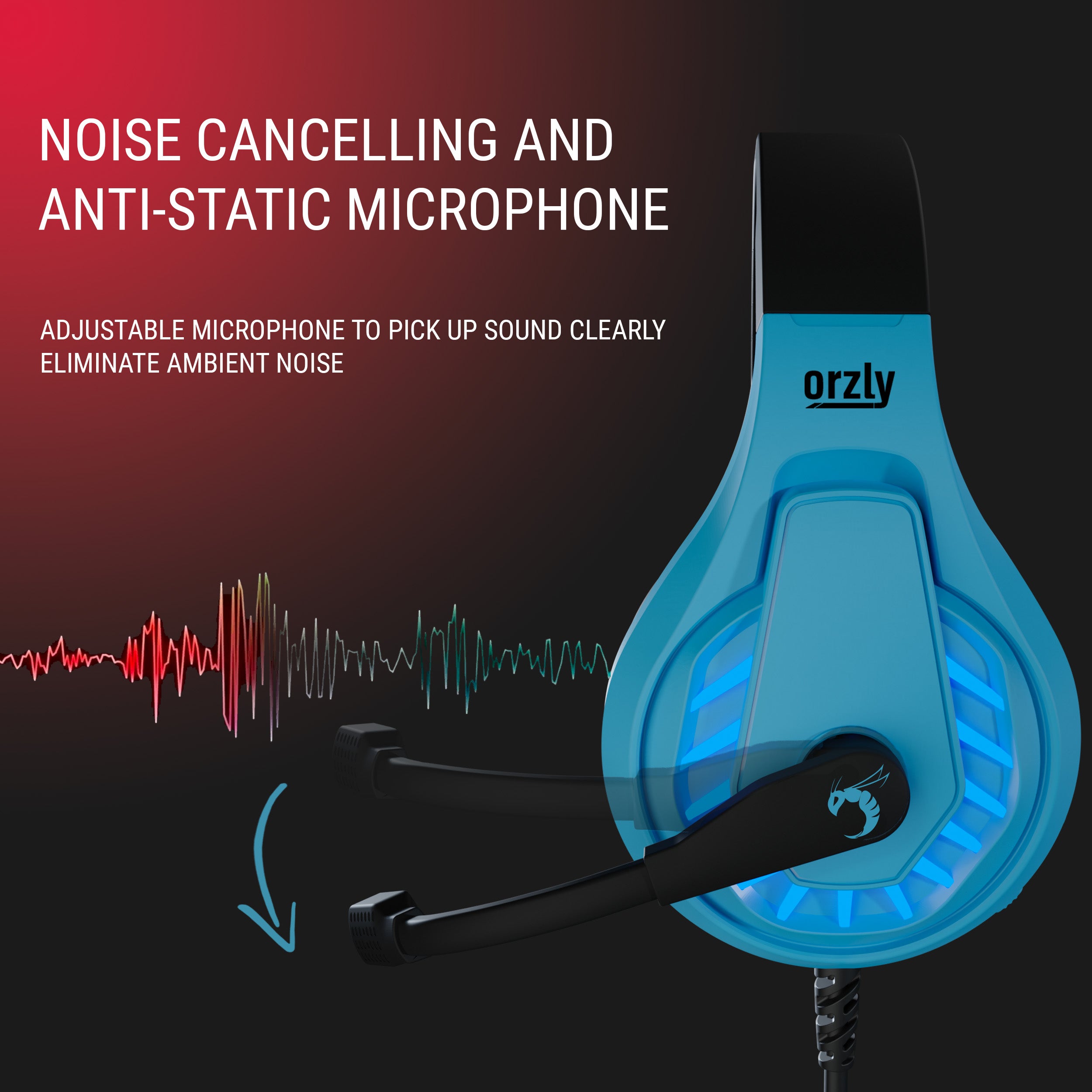 RXH-30 Tanami Gaming Headset for Xbox One, Series X/S, PC, PS4, PS5, Switch with Microphone and LED Lights