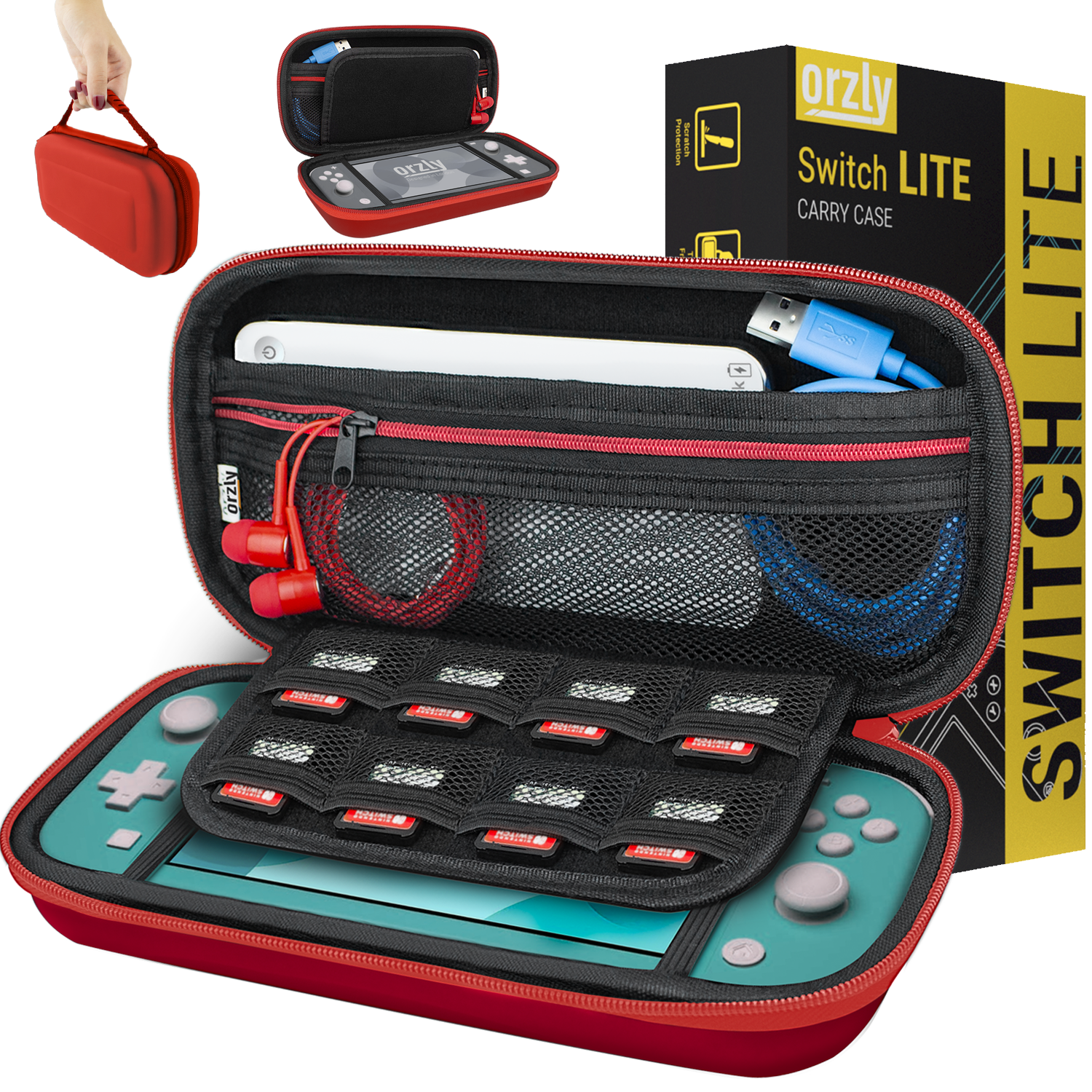 Carry Case for Nintendo Switch Lite - Orzly