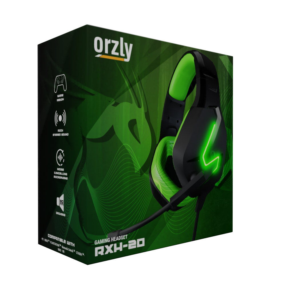 Orzly Gaming Headset for PC and Gaming Consoles: XBOX SERIES X & S, XBOX ONE, PS5, PS4, Nintendo Switch, & Google Stadia, Stereo sound with noise cancelling mic, Hornet RXH-20 Sagano - Orzly