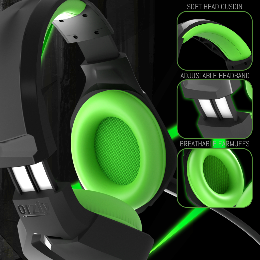 Auriculares Gamer Razer Kraken X For Console Pc 7.1 Ps4 Swit Color Green