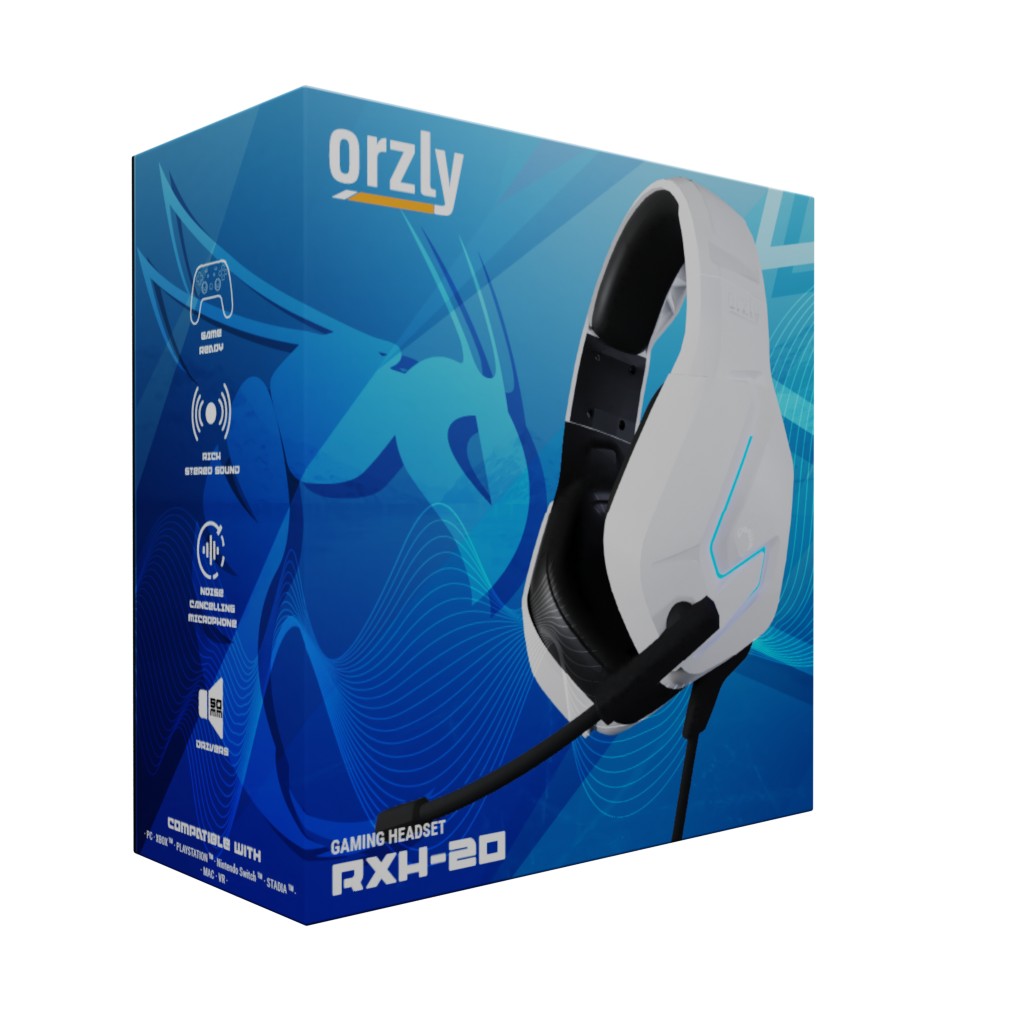 Orzly Gaming Headset for PC and Gaming Consoles: PLAYSTATION 5, PS4, Xbox Series X & S, Xbox One, Nintendo Switch & Google Stadia Stereo sound with noise cancelling mic - Hornet RXH-20 Siberia - Orzly