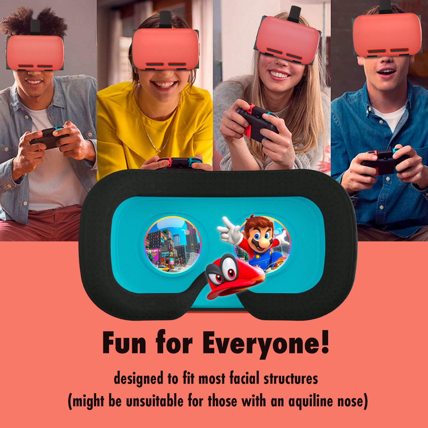 Orzly VR Headset designed for Nintendo Switch & Switch oled console with adjustable Lens for a virtual reality gaming experience and for Labo VR - Gift boxed Edition