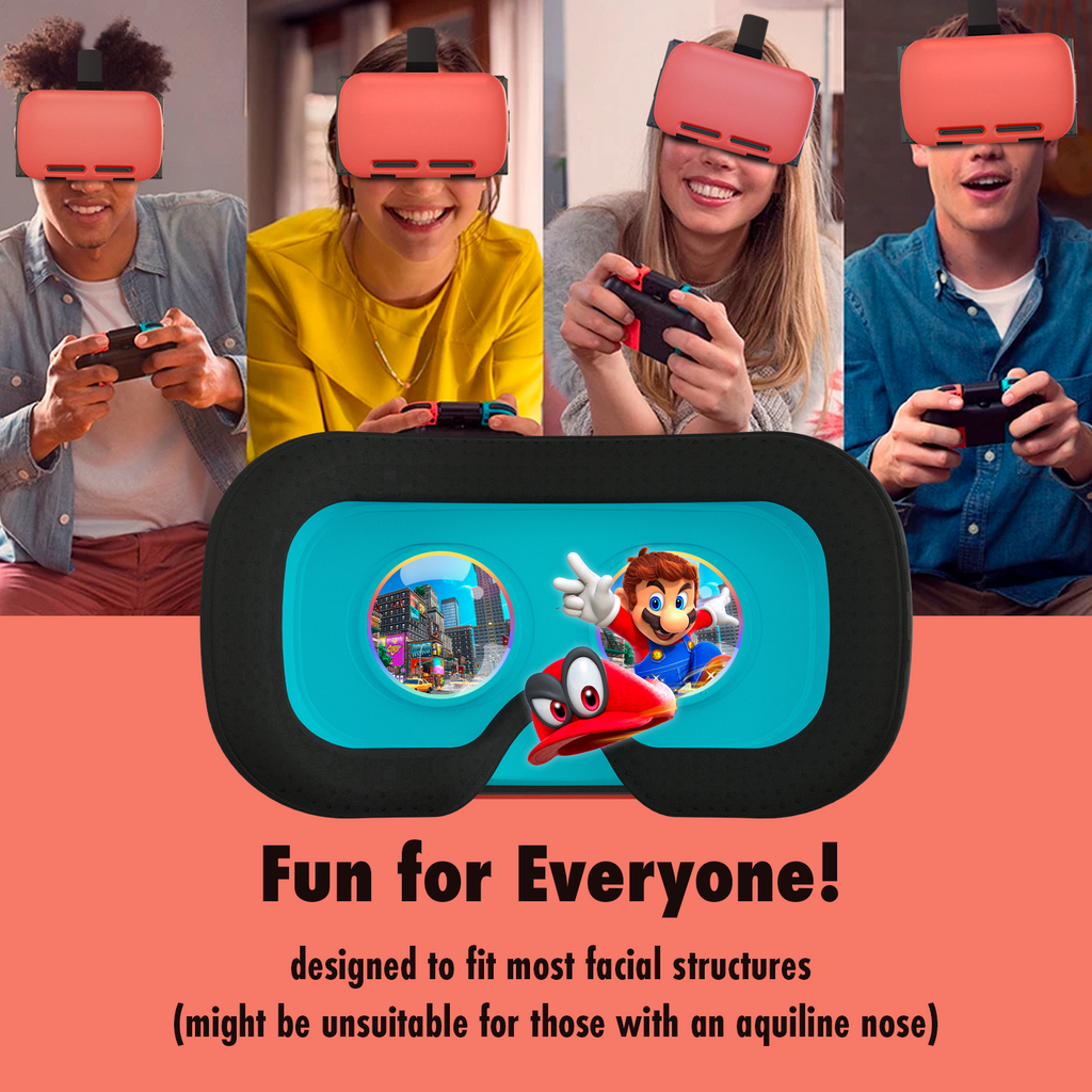  Orzly VR Headset Designed for Nintendo Switch & Switch OLED  Console with Adjustable Lens for a Virtual Reality Gaming Experience and  for Labo VR - Black - Gift Boxed Edition 