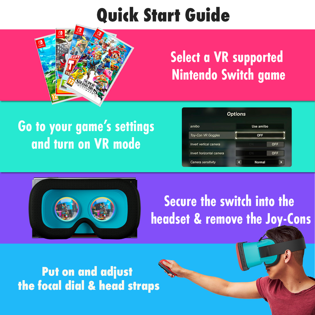 Orzly VR Headset designed for Nintendo Switch Switch oled