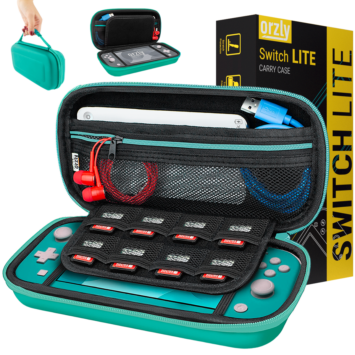 Carry Case for Nintendo Switch Lite - Orzly