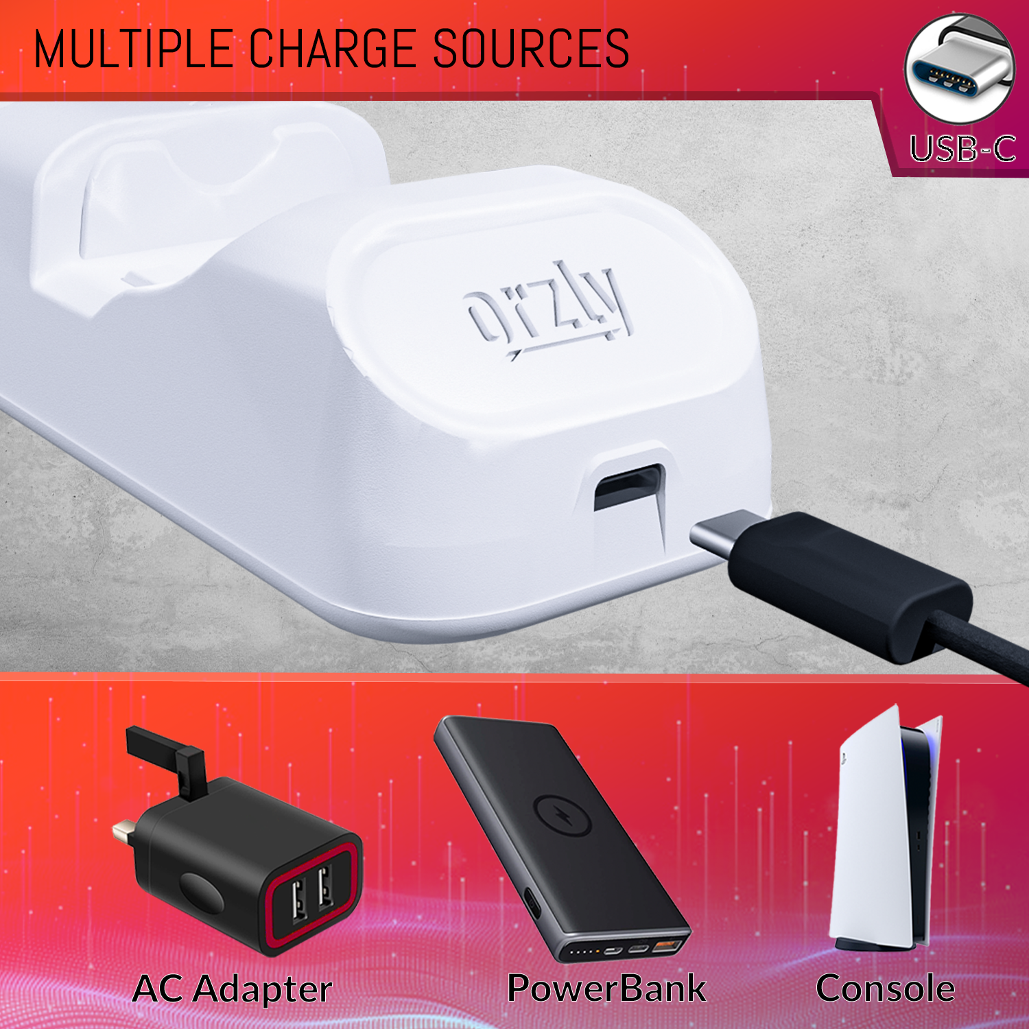 Stadia Controller Charging Dock - Duo-Charge Dock - Orzly