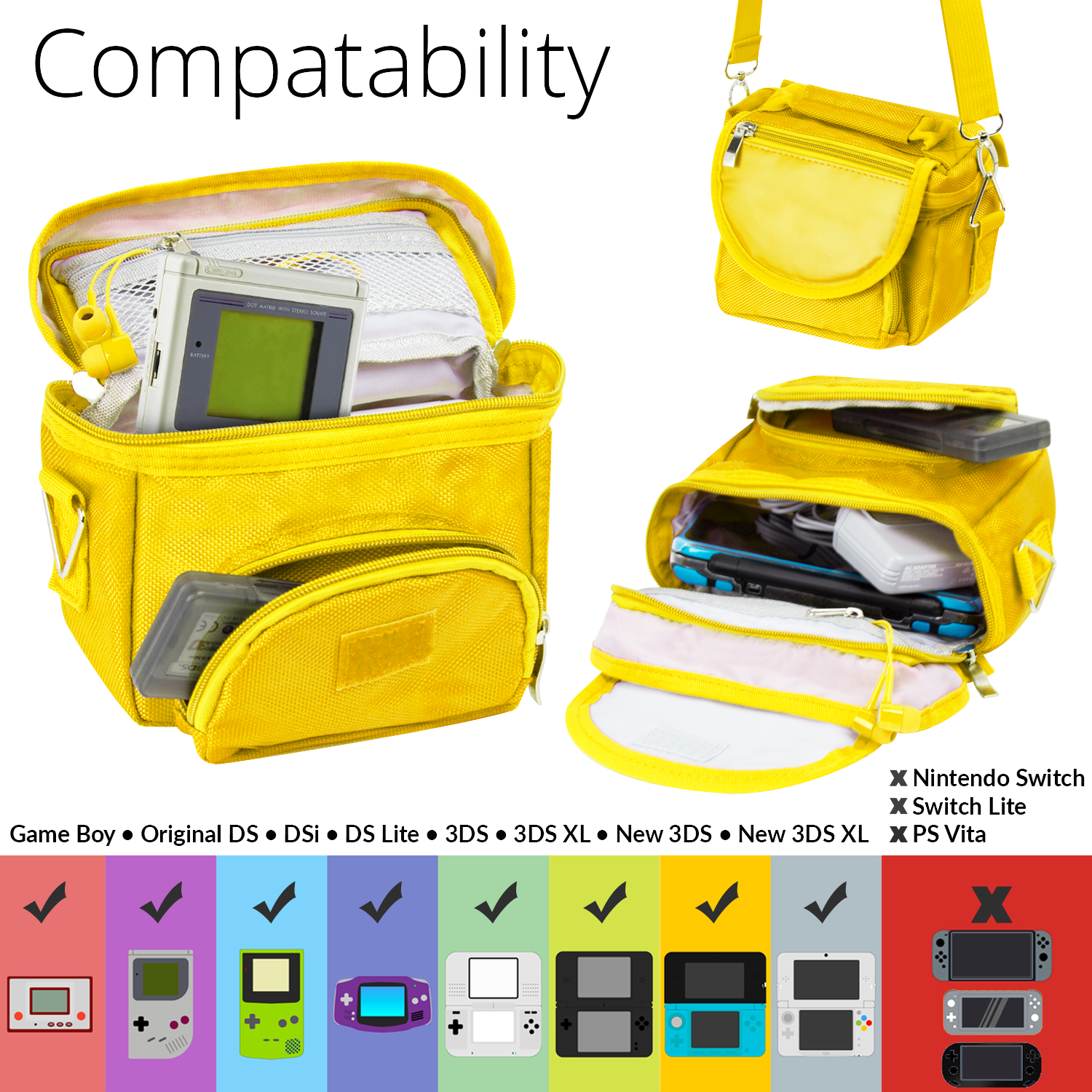 Game and Console Travel Bag for Nintendo DS - Orzly