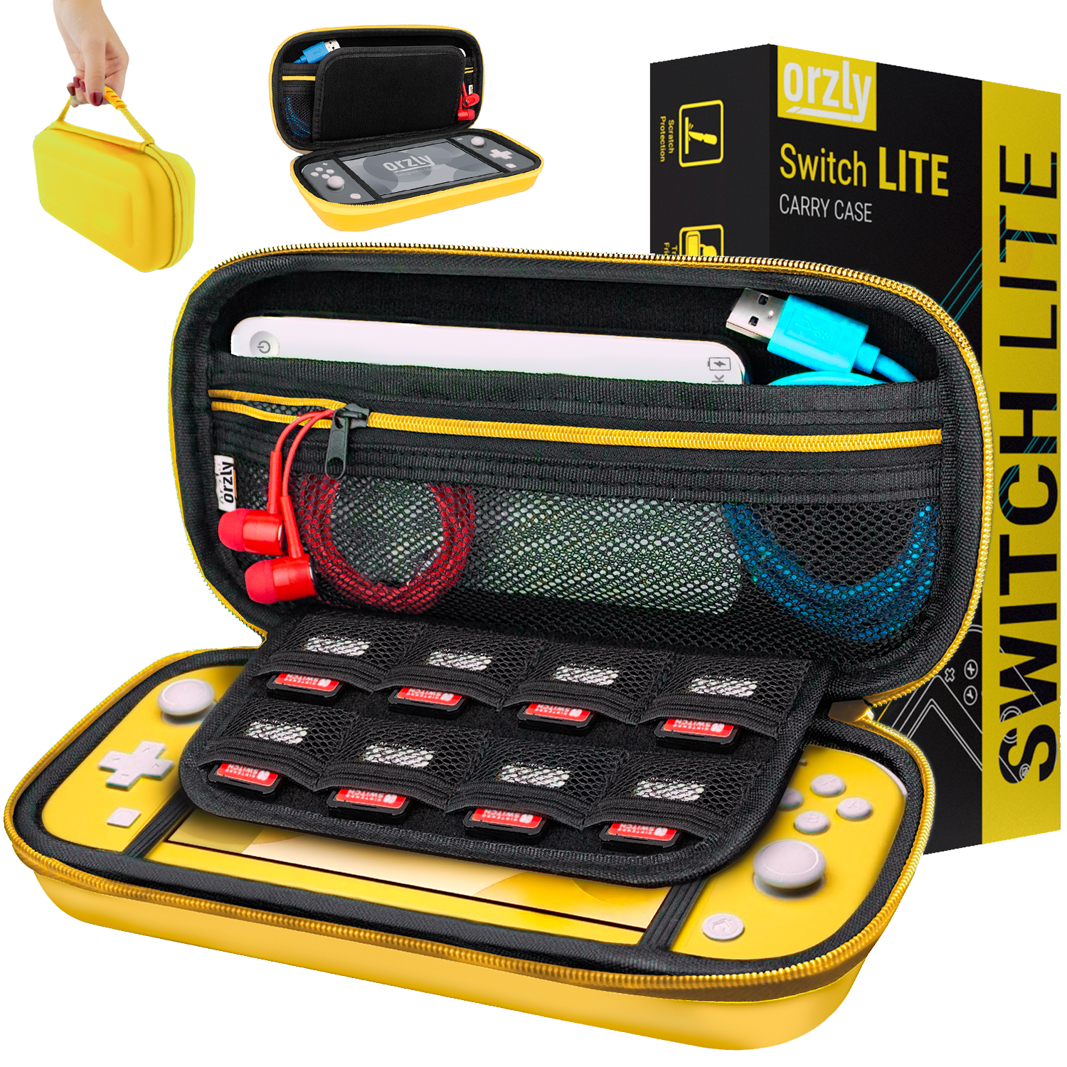 Carry Case for Nintendo Switch Lite - Orzly