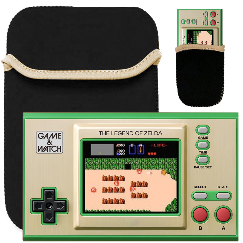 Neoprene Pocket Case for Nintendo Game & Watch Designed with Reversible Colours to Compliment Zelda and Mario edition Game & Watch Consoles - Orzly