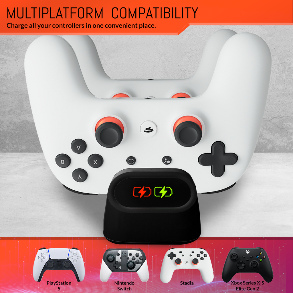 Stadia Controller Charging Dock - Duo-Charge Dock - Orzly