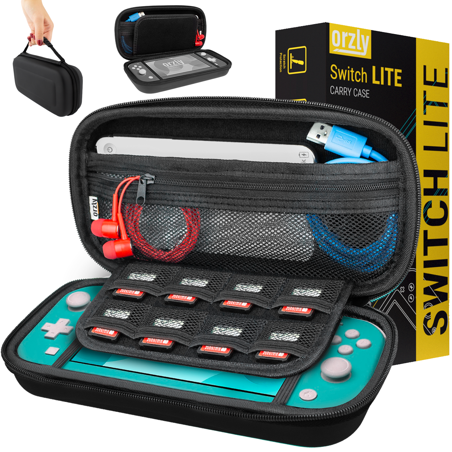 Carry Case for Nintendo Switch Lite - Orzly