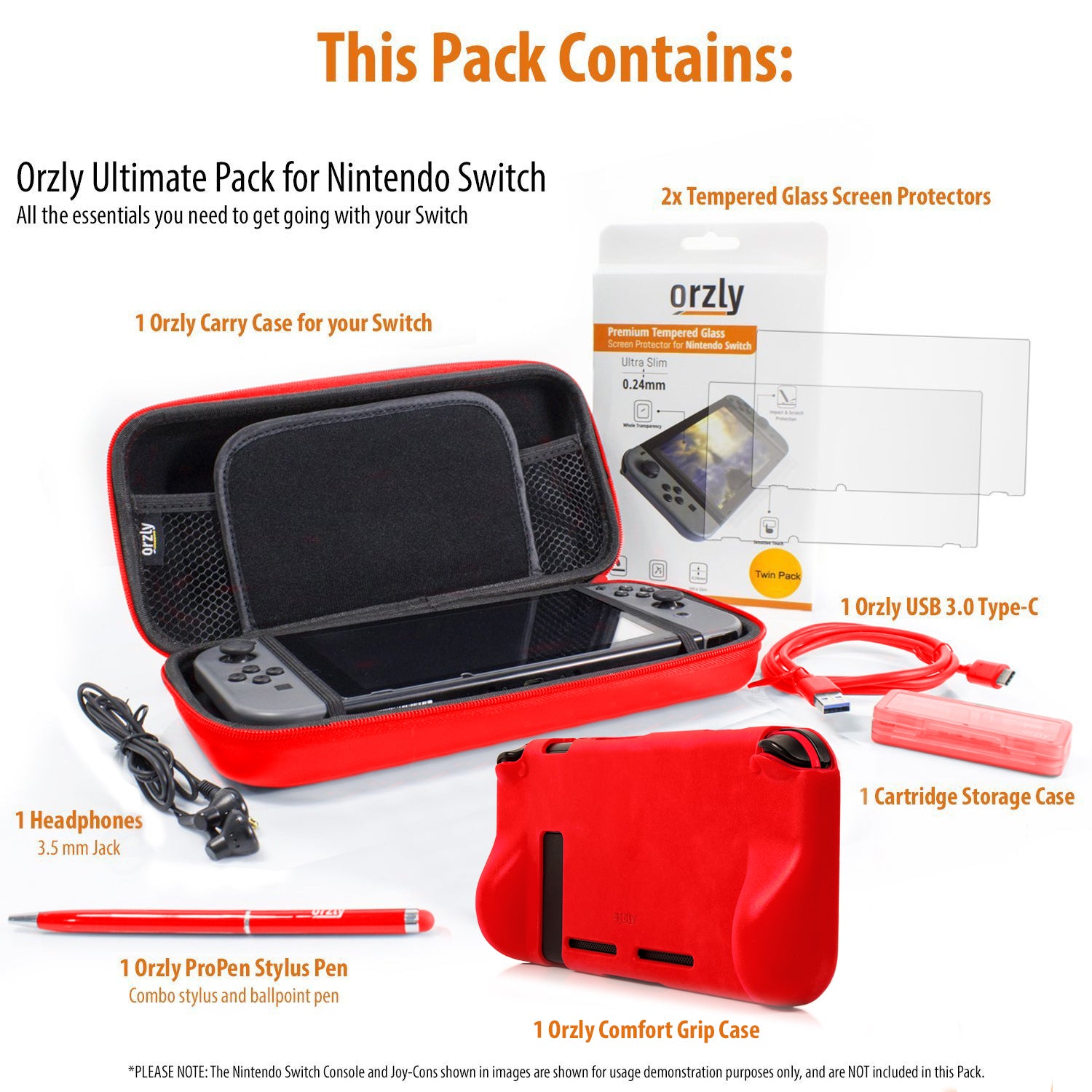 Essential Pack for Nintendo Switch - Orzly