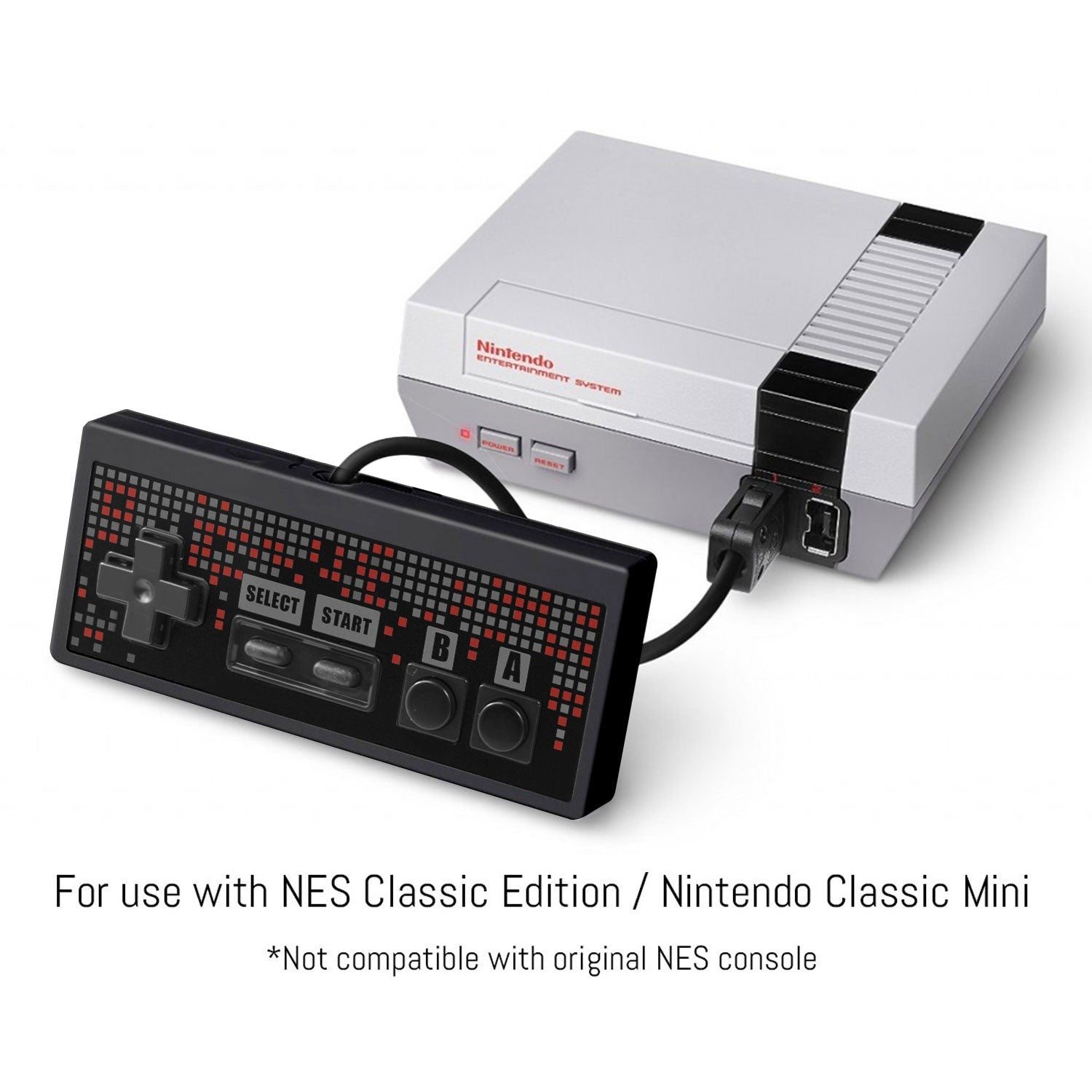 NES Classic Edition Wired Controller with 1.8 Metre Cable - Orzly